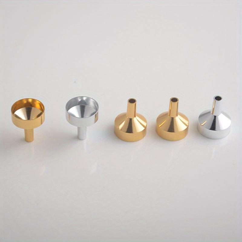 Mini Metalltrichter-Set zum einfachen Einfüllen - Hitzebeständig und Multifunktional, Erhältlich in Silber, Gold