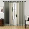 2pc Geometric Floral Print Curtains   Polyester Fabric   Machine Washable   Suitable for Bedroom and Living Room Decoration