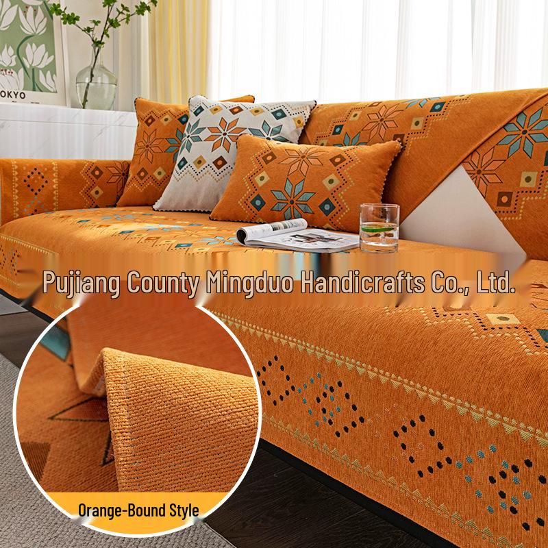 Nordic Bohemian Chenille Sofa Cover - Non-slip, Universal, Minimalist Design for All Seasons