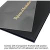 GraduatePro Imprinted Diploma Cover 8.5 x 11, Leatherette Padded Certificate Covers, Graduation Document Holder Letter Size, Black