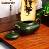 200ml  High-end Yixing Purple Clay Teapots Famous Hand-carved Tea Pot Kettle Chinese Handmade Raw Ore Pea Green Mud Zisha Teaset