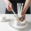 Eco-Friendly Bone China Ceramic Chopstick Set: Non-Slip, High Strength, Anti-Mold, Personalized Design for Home Use.