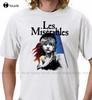 Camisetas Unisex Más Nuevas Camiseta Les Miserables Top de Manga Larga Novedad Bandera Francesa Francia Logo de Libro Camisetas Unisex Algodón