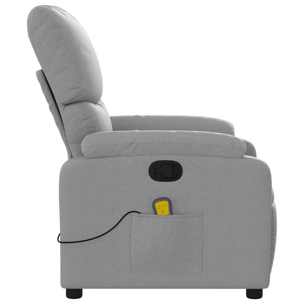 Massage Chair Light Gray Fabric