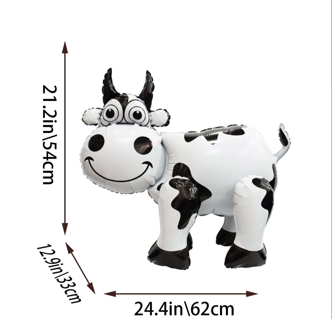 

1 шт. фольгированный воздушный шар в форме стоящей коровы, корова в форме животного, для дня рождения, детского душа, тематической вечеринки в зоопарке Other