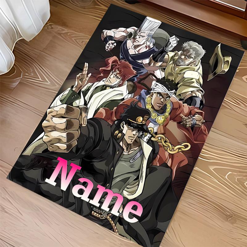 Custom Personalization JoJo's Bizarre Adventure Print Area Rug - Soft, Washable Non-Slip Indoor Mat,Living Room,Home&Office Decorative Rug