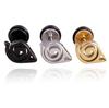 WKOUD Punk Stainless Steel Stud Earrings For Men Women Gothic Rockets Arrow Finger Cool Prevent Allergy Gold Black Puncture