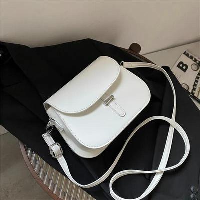 Retro Saddle Shoulder Bag Fashion PU Leather Crossbody Bag Fashion Flap Mesenger Bag Casual Lady Handbag Purse