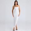 European and American Style Sexy Elastic Mesh Yarn Wrinkled Long Dress Dress Skirt Waist Slim Temperament Hip Sling Skirt