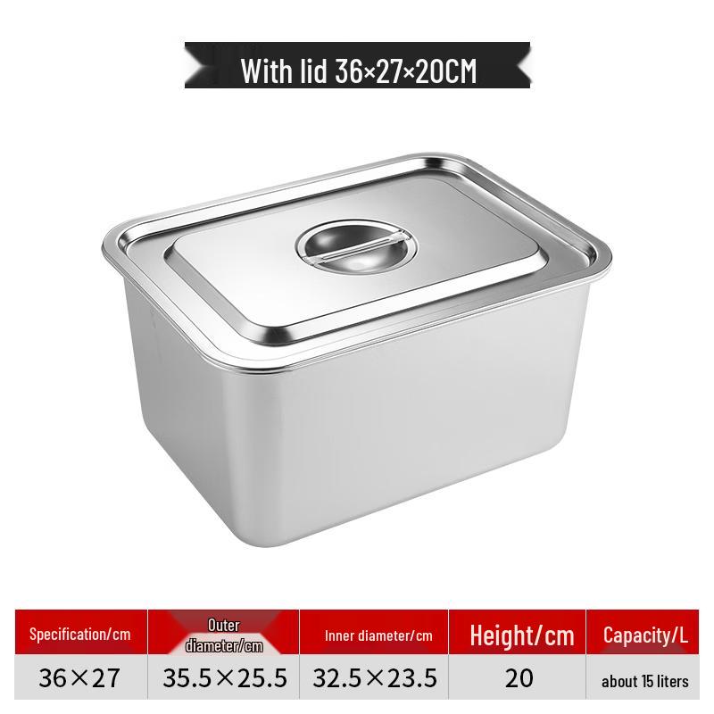 304 Stainless Steel Covered Rectangular Food Pan