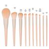 Daisy 10-Piece Makeup Brush Set - Soft Bristles, Oiled Tubes, Solid Wood Handles