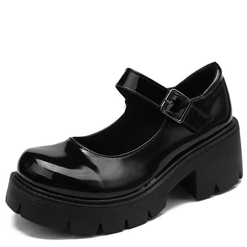 Fashion Lolita Shoes Women Japanese Mary Jane Shoes Women Vintage Girls Students JK Uniform High Heel Platform Shoes Cosplay Plus Size