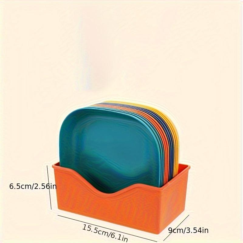 

12pcs Reusable Plastic Serving Tray Set, Dishwasher Safe Stackable Appetizer Plates for Snacks Fruits Cakes Party Plates Set