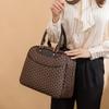 Spring and Summer New Fashion Retro Print Ladies Handbag Large Capacity Briefcase Commuting Bag Simple and Atmospheric