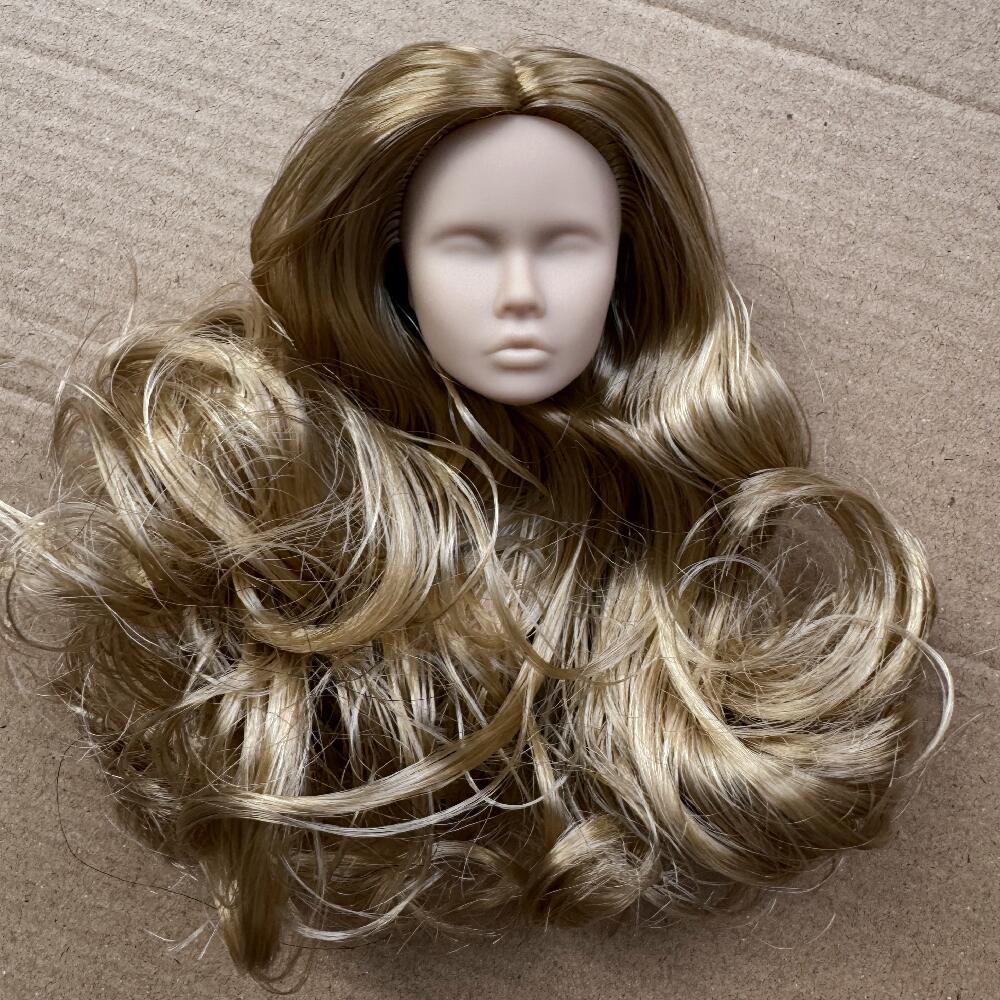 Poppy Blank Face Doll Heads DIY Practice Make-up Bald 1/6 Head Parts For Crafting And Doll Making Cream White Beige Skin Tone