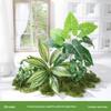 Luxury Faux Green Plant and Flower Decor - Indoor Moss and Grass Clusters for Elegant Landscaping.