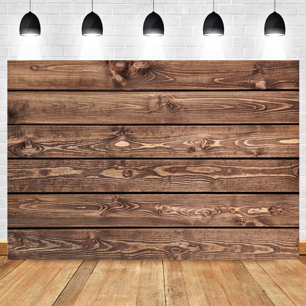 Wood Backdrop for Food Baby Portrait Photography Backdrops White Brown Wooden Board Plank Background for Party Decor Custom