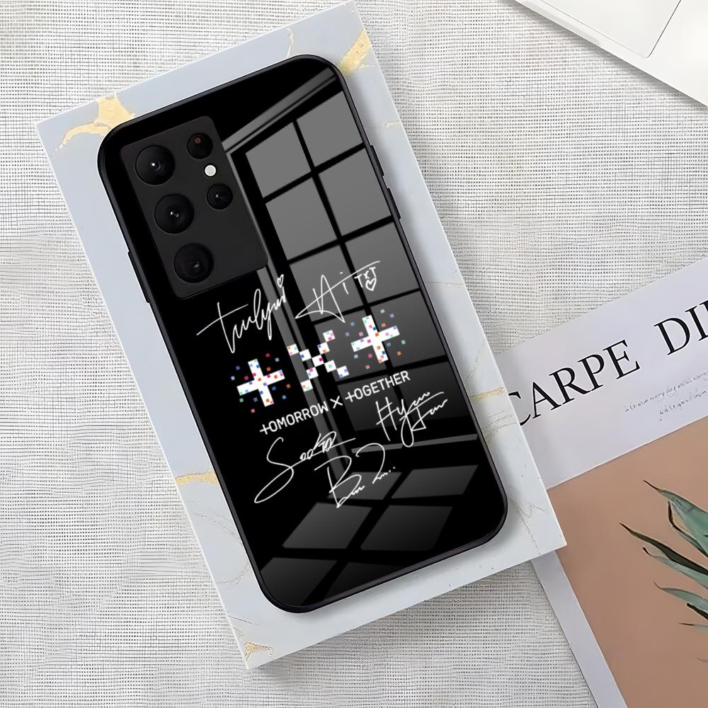 Hot K-KPOP A-TXT-S Phone Case For Samsung S26 S25 Edge Ultra S23 S22 S21 S20 Plus S24 Fe Glass Cover