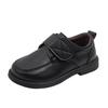 Boys' Black Leather Velcro Shoes - Soft Sole Performance Shoes for Spring/Autumn