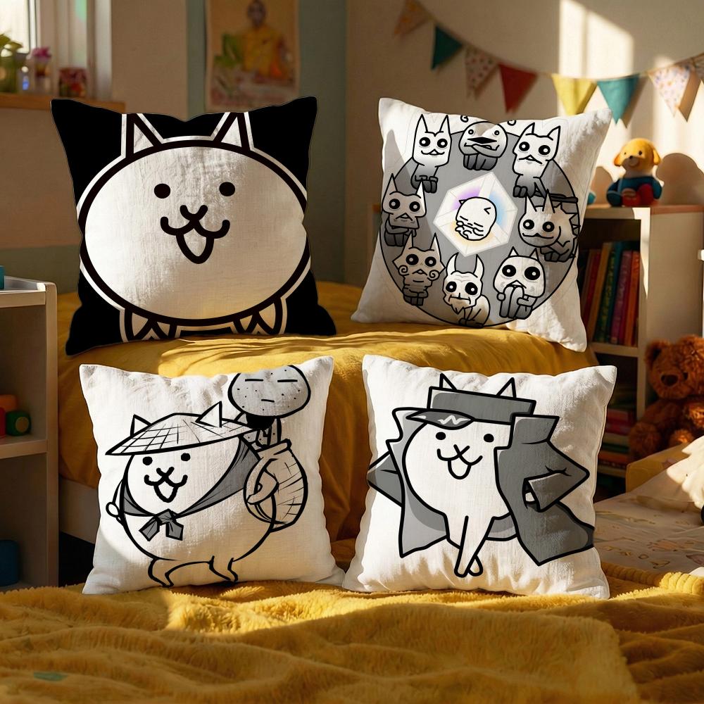 Game The Battle Cats Cushion Cover Decorative Cushions Covers Cover Sofa x Pillow Piece x x Pillowcase