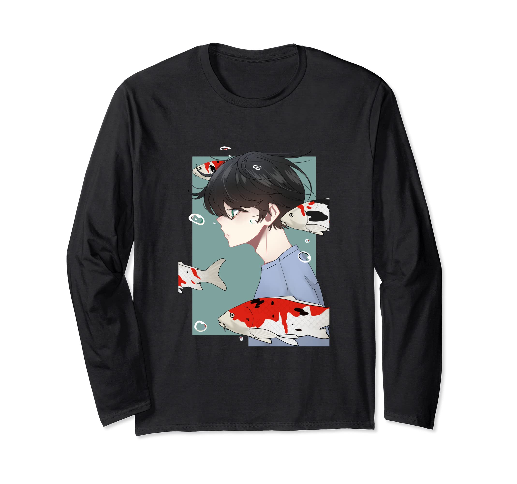 Anime Boy Koi The Aesthetics of Koi Anime Goods Japanese Otaku Long-Sleeve T-Shirt чёрный