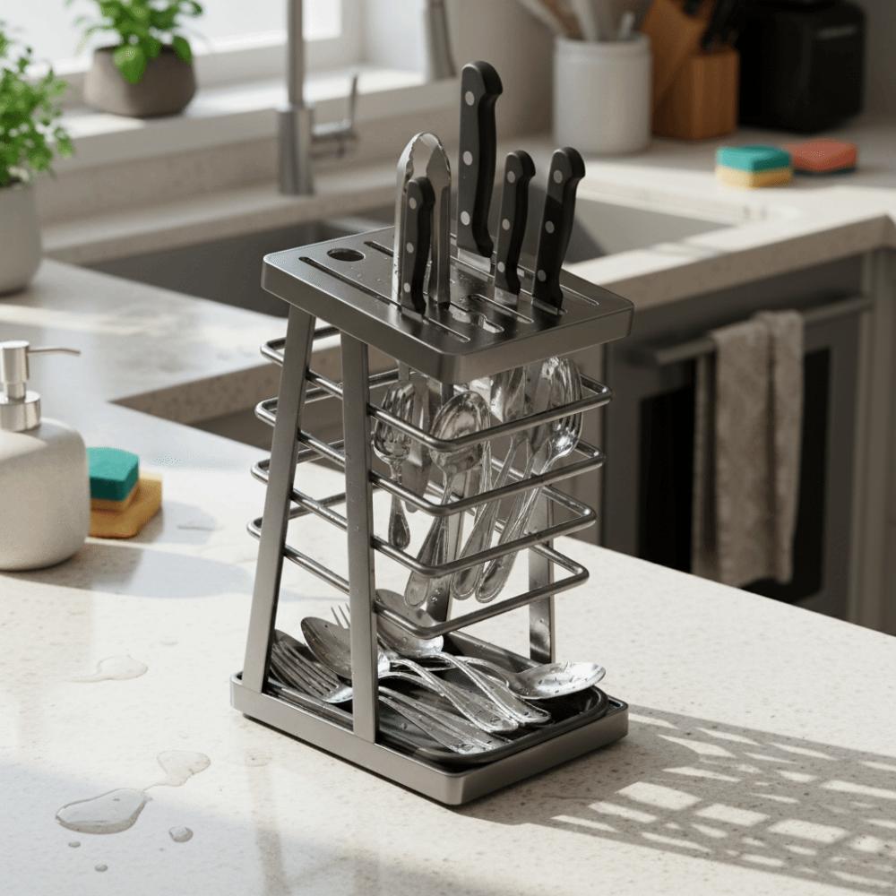 Thickened Cutlery Holder Rustproof Kitchen Storage Holders Countertop Organization