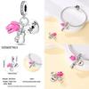 copper Heart Shaped Warm Family Love Mother Pendant Baby Feet Pacifier Charm Bead Charms Bead Charms Compatible With Bracelets Jewellery Gift