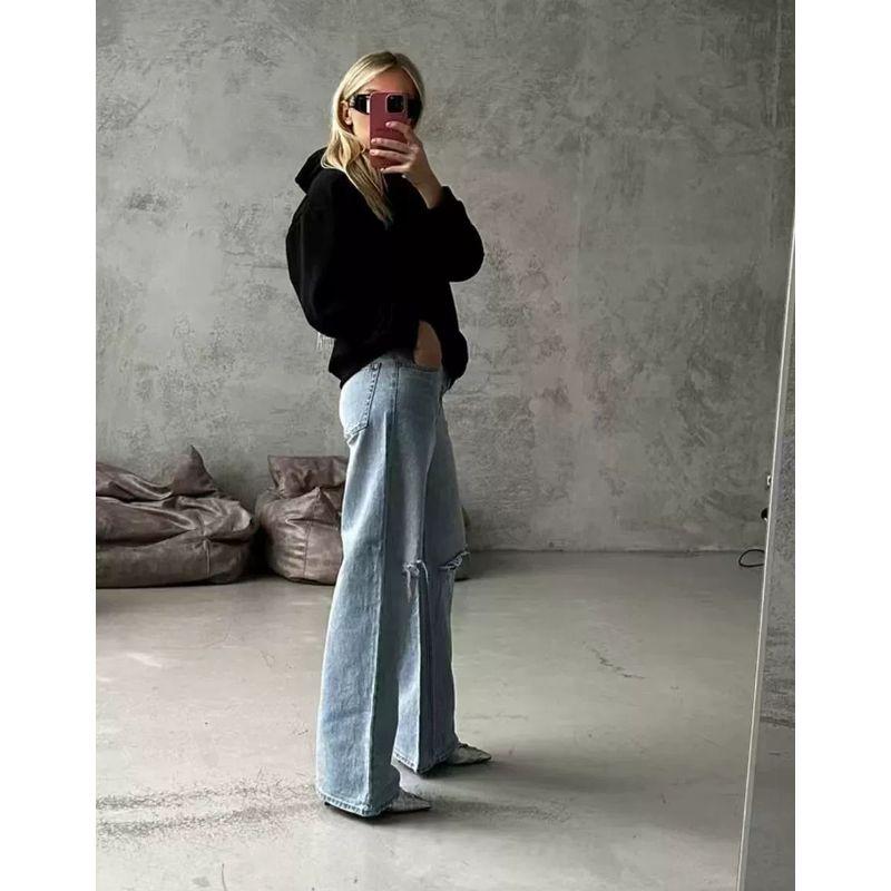 Fashion Style Hooded Sweatshirt Fashion Letter Hot Drilling Loose Tops Diamond Studded Hooded Top