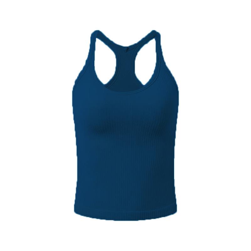 

Короткий жилет с нагрудной подушечкой для бега, фитнеса, спорта, классическая I-образная спина, одежда для йоги, топ с резьбой, дышащий, быстросохнущий, женский XL