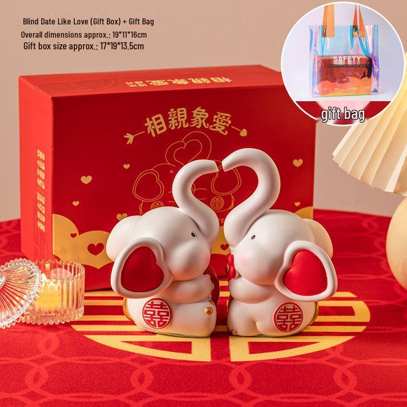 Creative Rabbit Figurine: Festive Newlywed Gift & Decoration for Couples