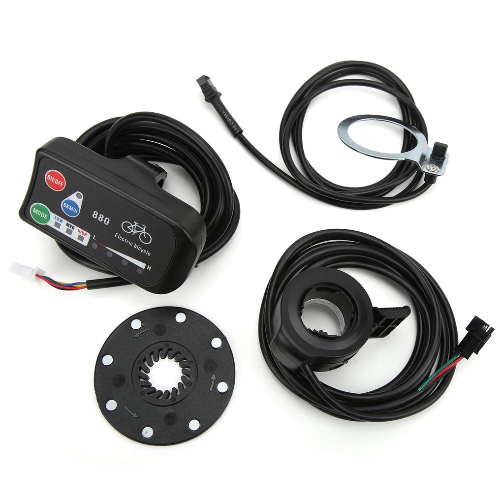 Electric Bicycle 36V 48V 15A Square Wave Controller with LED880 Display Kit for 250W Brushless Motor