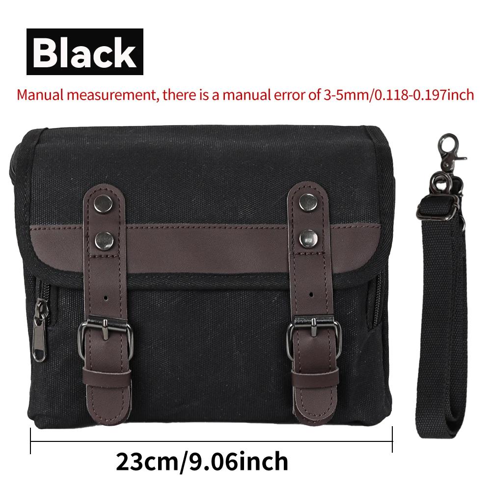 Universal Motorcycle Saddle Bag Waterproof Wax Canvas  Motorrad Tool Bag For Harley Yamah Honda BMW Small Crossbody Bag