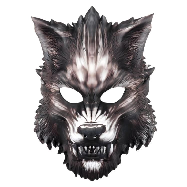 Maschera Animale alla Moda in Poliestere a Mezzo Volto per Cosplay, Halloween e Attività di Role Playing Forniture per Feste Cosplay
