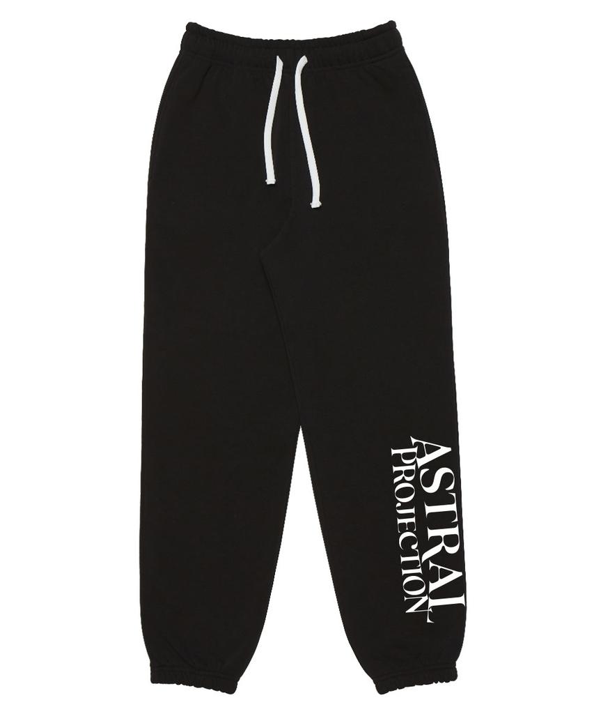 ASTRAL PROJECTION Lettering Logo Comfortable Training Sweat Jogger Pants_Black