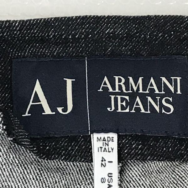 Made in Italy / ARMANI JEANS / Black Denim Chambray Jacket [Women’s M / 38 / Black](USED)