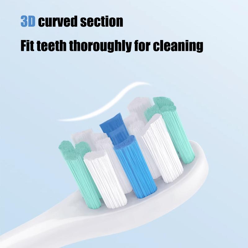 10 bucăți capete de periuță de înlocuire pentru aspirator pentru Usmile Y1S/Y4/U1/U2/U3/P1/P4 Gamă completă moale DuPont Sonic duze de curățare pentru periuță de dinți electrică