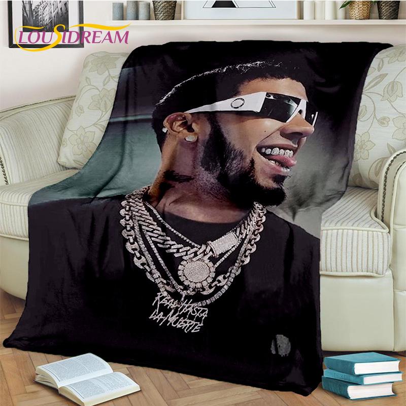 Hip Hopo dainininkas Free Anuel AA reperis pledas, minkštas plonas pledas namams, miegamajam, lovai, sofai, iškylai, kelionėms, biurui, vaikams