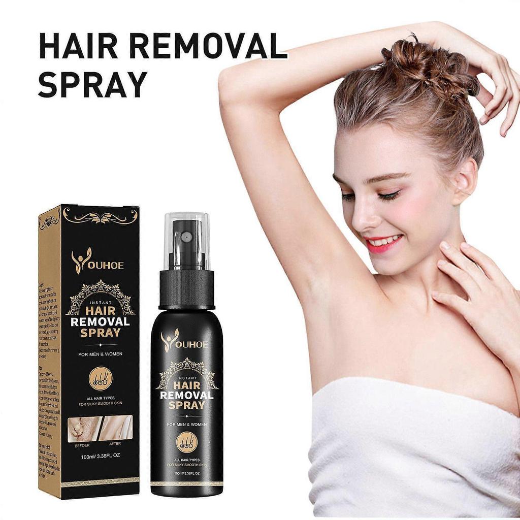 Hair Removal Spray for the Whole Body, Underarms, Legs, Hands, and Armpits, Gentle and Non-drying, Hair Removal and Hair Suppression 100ml