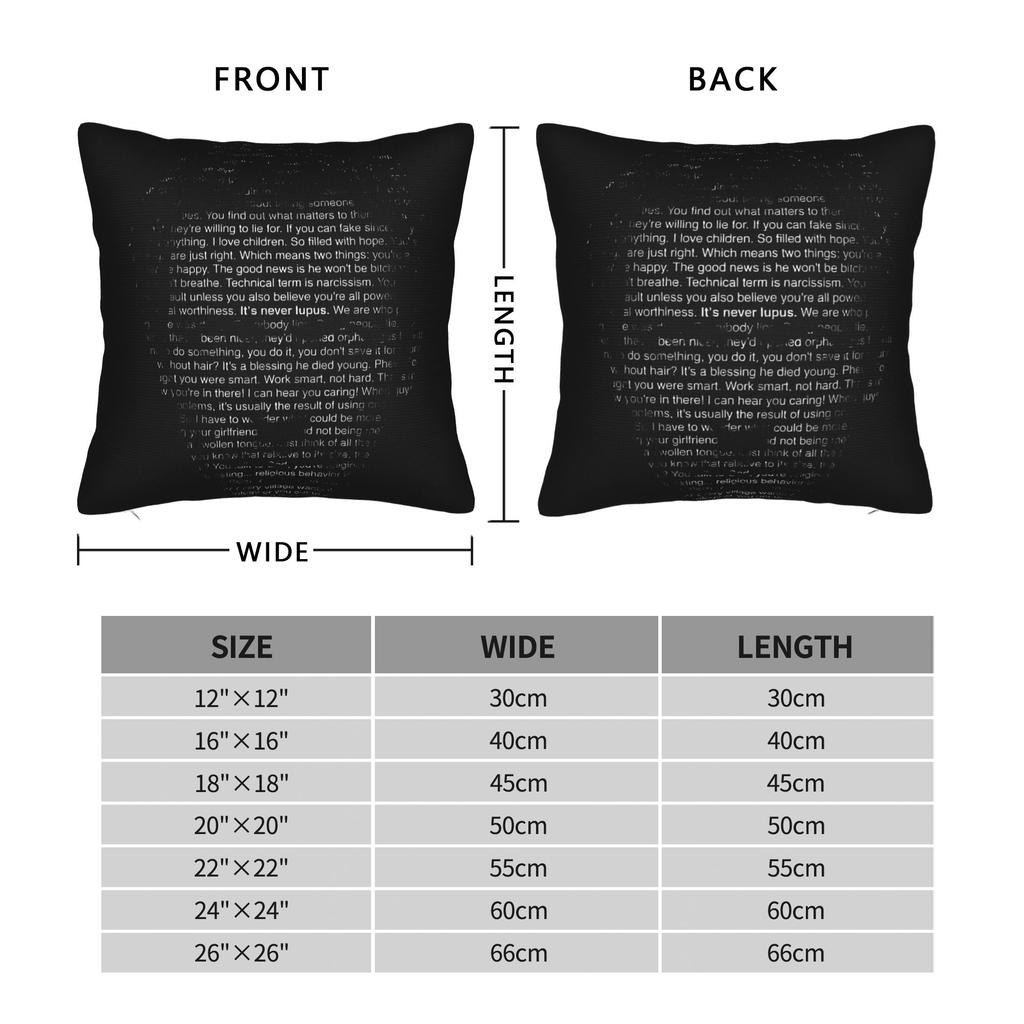 Dr Gregory Pillowcase Polyester Cushion Cover Decorations House Md Pillow Case Cover Home Zipper 18'