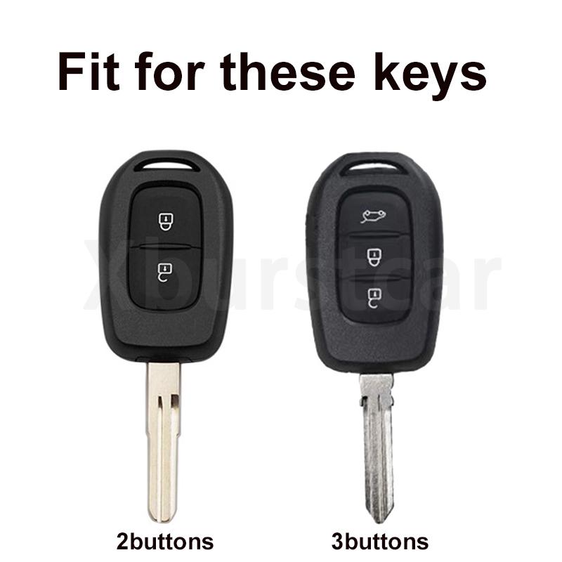 2/3 Button Fob Shell Holder TPU Car Key Cover Case for Renault Kwid Traffic Symbol for Dacia Sandero Logan Duster 2016 2017 2018