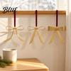 Decorative Bows for Garlands Gold Bow Christmas Ornaments Vintage Metal Hanging Decoration with Velvet Matte Ornaments Ribbon Xmas Tree Garland