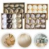 12pcs 6cm Glossy Velor Christmas Balls Ornaments Glossy Velvet Christmas Hangings For Festive Decoration