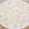 Handmade 100 Pieces of Beige Pearl Snowflakes for Wedding, Christmas, and Holiday Flat Decorations