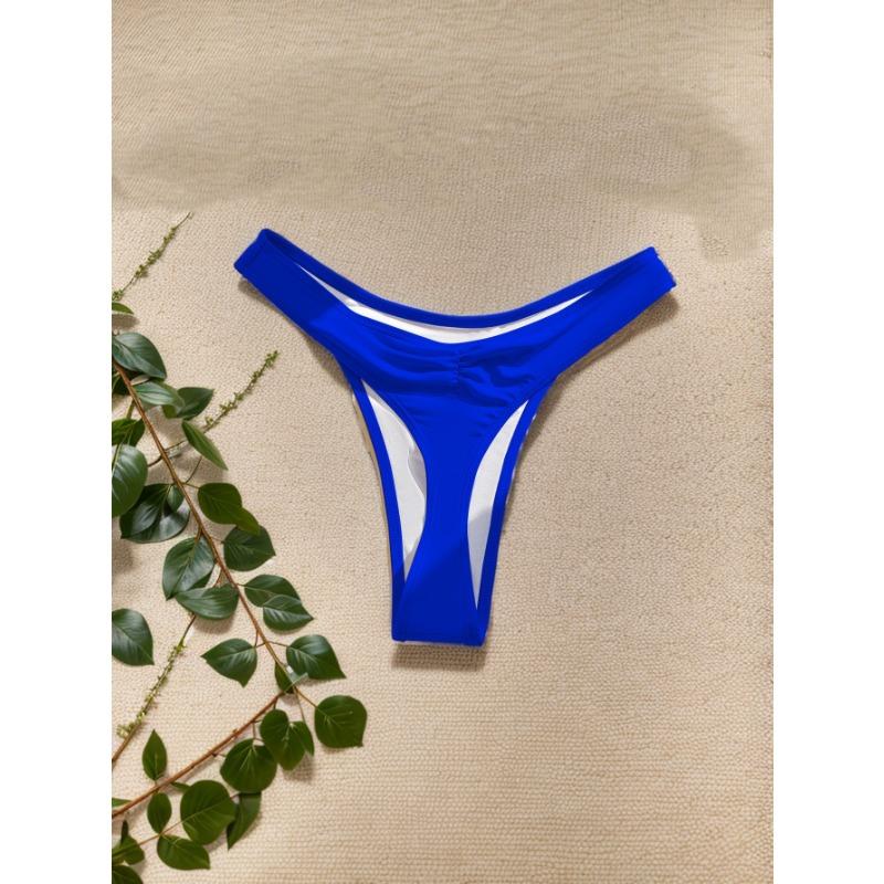 New Sexy Wrinkled Solid Color Two-piece Swimsuit Swimsuit Women's Trunks