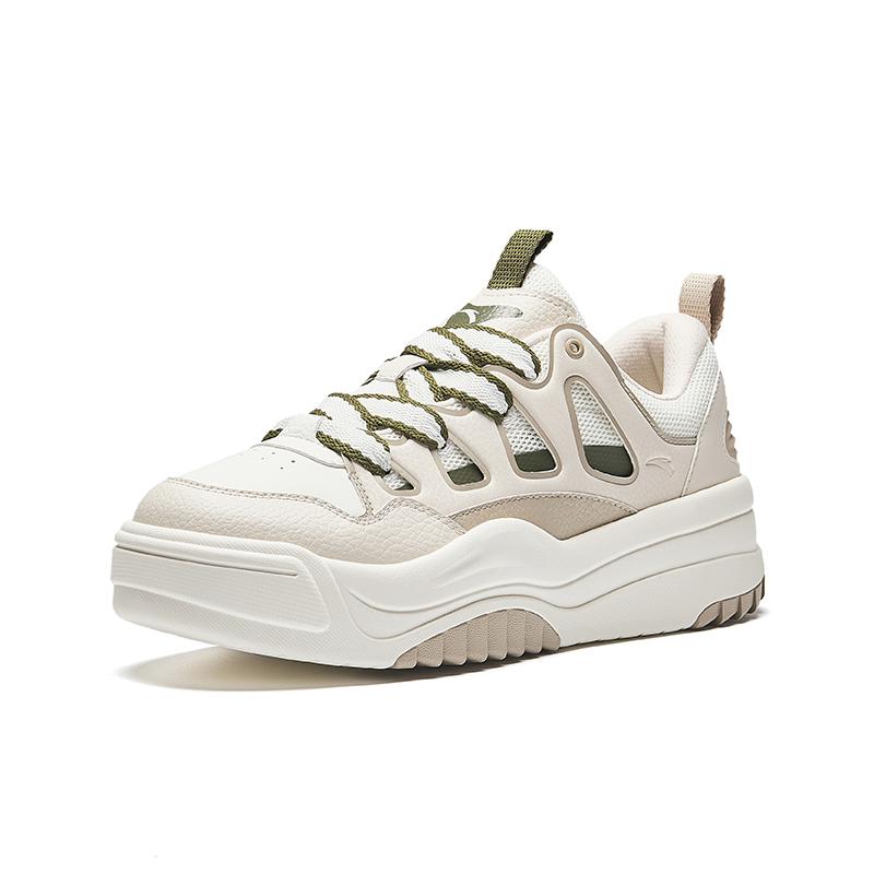 New Anta Life Collection Anti-Slip Wear-Resistant Low-Top Skateboard Shoes Men's Beige 112438029-1