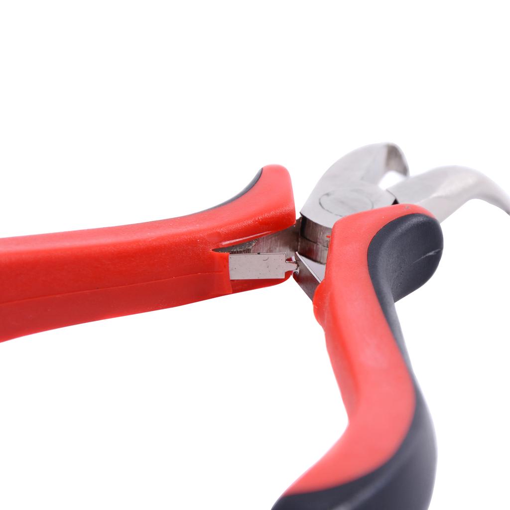 Gebogene Zangenspitze DIY Haarverlängerungswerkzeug Clipzange für Mikroringe/-glieder/-perlen & Federhaarverlängerung