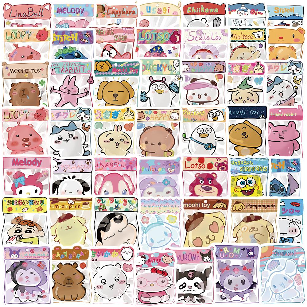 60 Cute Pinched Expression Packs Graffiti Stickers Decorate Guitar Notebook Suitcase DIY Waterproof Stickers