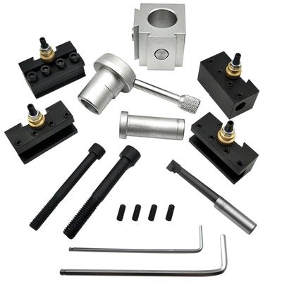 Mini Quick Change Tool Lathe Tool Holder Post Cutter Holder Screw Kit Set Boring Bar Turning Facing Holder