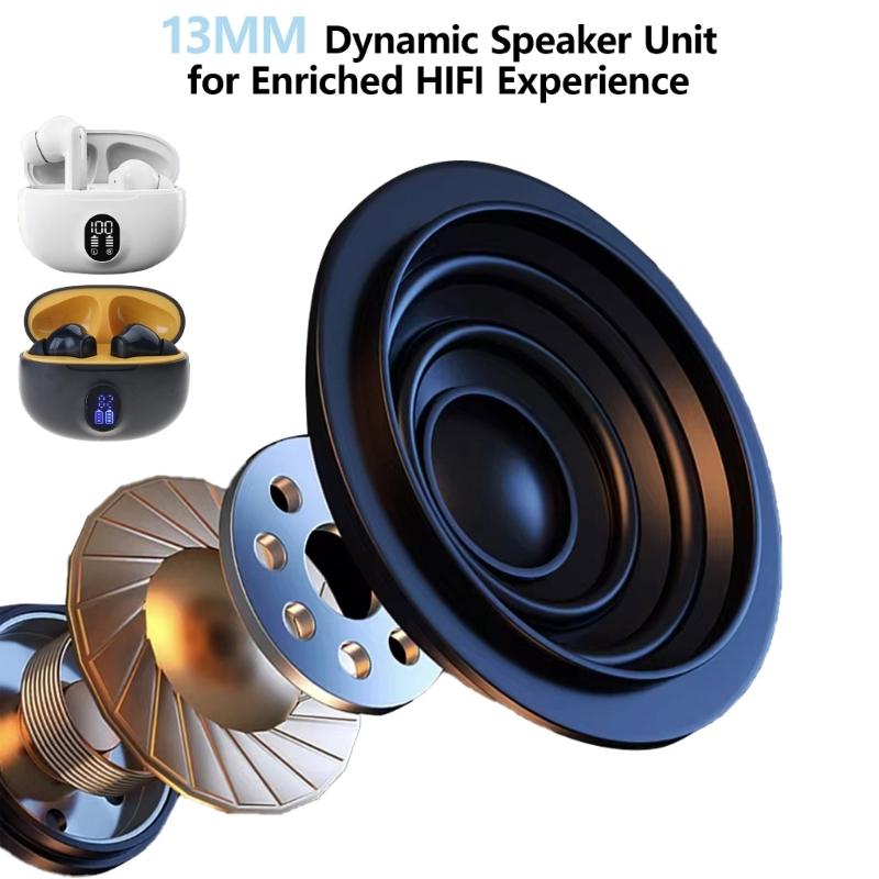 LY21 Digital Display Digital Earbuds Earphones Noise Reduces In Ear BT5.49 Earbuds for Extended Playing time