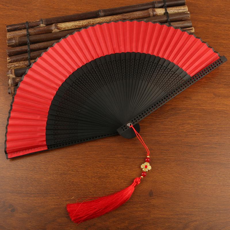 Bamboo Cloth Folding Fan Classical Blank Dancing Fans Handle Fan Chinese Art Crafts Gifts Decoration Fans Home Decor Gifts